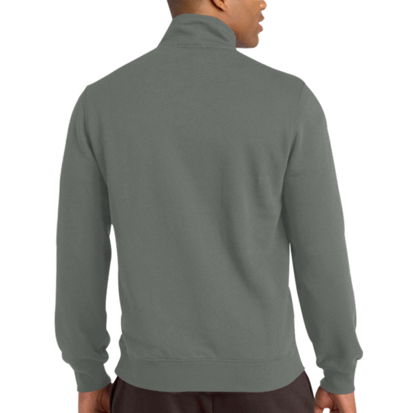 Sport Tek Tall 1/4 Zip Sweatshirt, Vintage Heather, Back view
