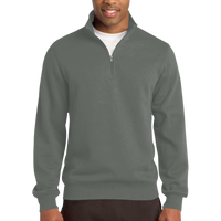 Sport Tek Tall 1/4 Zip Sweatshirt, Vintage Heather, Front view