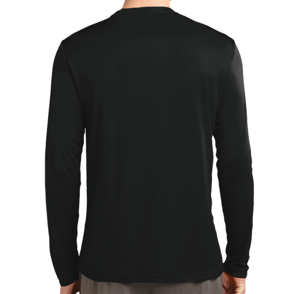 Sport Tek Tall Long Sleeve PosiCharge ® Competitor Tee, Black, Back view