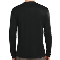 Sport Tek Tall Long Sleeve PosiCharge ® Competitor Tee, Black, Back view