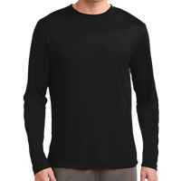Sport Tek Tall Long Sleeve PosiCharge ® Competitor Tee, Black, Front view