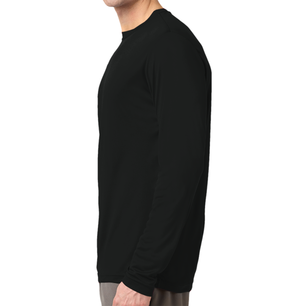 Sport Tek Tall Long Sleeve PosiCharge ® Competitor Tee, Black, Left Side view