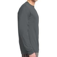 Sport Tek Tall Long Sleeve PosiCharge ® Competitor Tee, Iron Grey, Right Side view