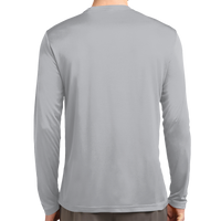 Sport Tek Tall Long Sleeve PosiCharge ® Competitor Tee, Silver, Back view