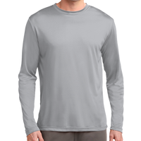 Sport Tek Tall Long Sleeve PosiCharge ® Competitor Tee, Silver, Front view