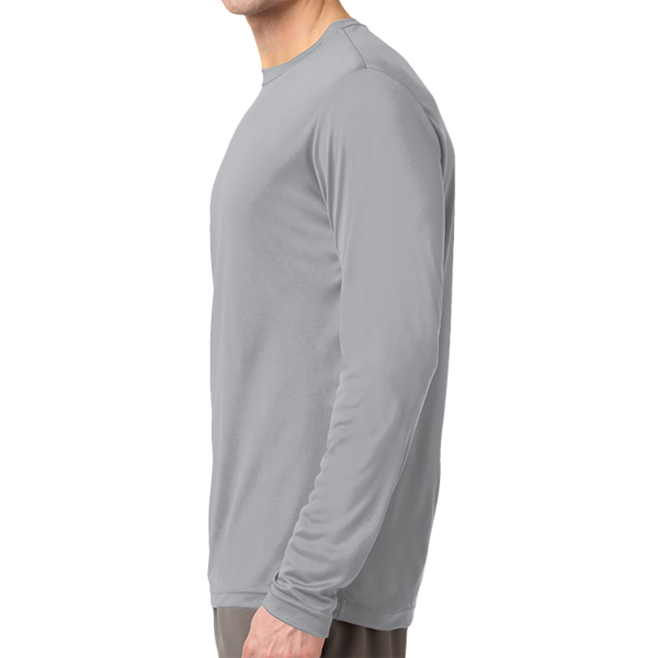 Sport Tek Tall Long Sleeve PosiCharge ® Competitor Tee, Silver, Left Side view