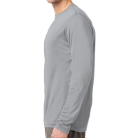 Sport Tek Tall Long Sleeve PosiCharge ® Competitor Tee, Silver, Left Side view