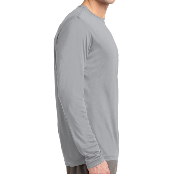 Sport Tek Tall Long Sleeve PosiCharge ® Competitor Tee, Silver, Right Side view