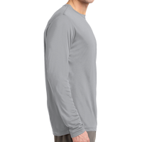 Sport Tek Tall Long Sleeve PosiCharge ® Competitor Tee, Silver, Right Side view