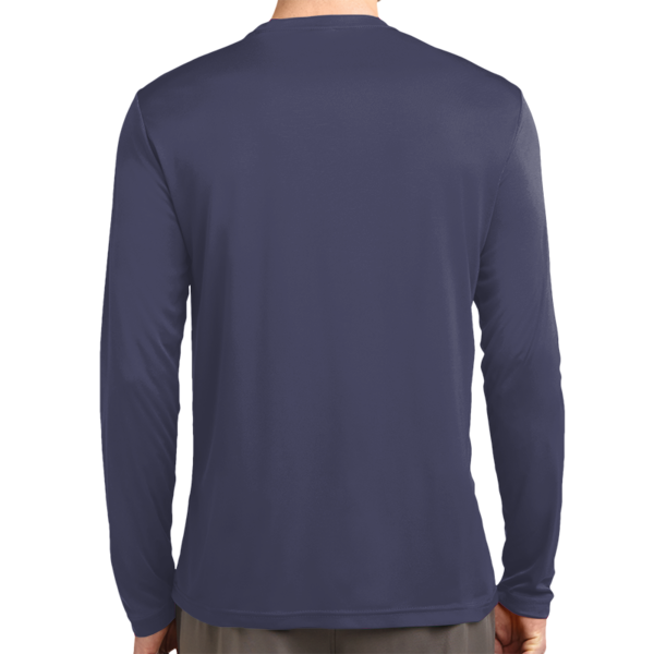 Sport Tek Tall Long Sleeve PosiCharge ® Competitor Tee, True Navy, Back view