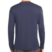 Sport Tek Tall Long Sleeve PosiCharge ® Competitor Tee, True Navy, Back view