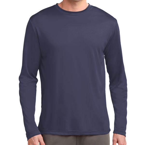 Sport Tek Tall Long Sleeve PosiCharge ® Competitor Tee, True Navy, Front view