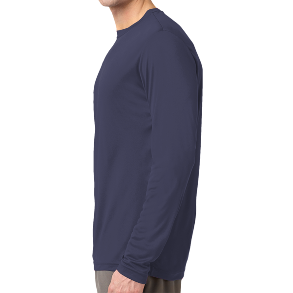 Sport Tek Tall Long Sleeve PosiCharge ® Competitor Tee, True Navy, Left Side view
