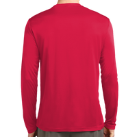 Sport Tek Tall Long Sleeve PosiCharge ® Competitor Tee, True Red, Back view