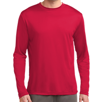 Sport Tek Tall Long Sleeve PosiCharge ® Competitor Tee, True Red, Front view