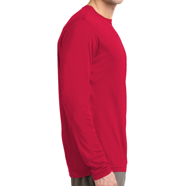 Sport Tek Tall Long Sleeve PosiCharge ® Competitor Tee, True Red, Right Side view