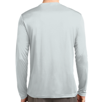 Sport Tek Tall Long Sleeve PosiCharge ® Competitor Tee, White, Back view