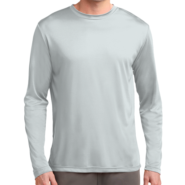 Sport Tek Tall Long Sleeve PosiCharge ® Competitor Tee, White, Front view