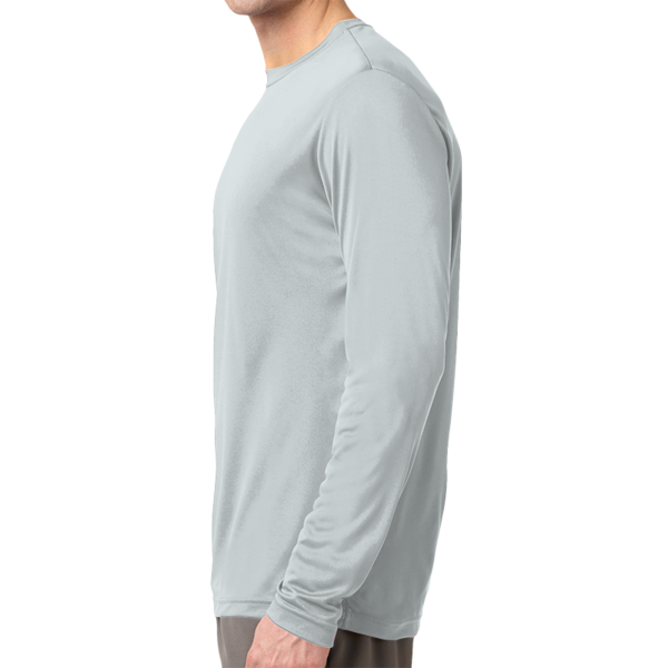 Sport Tek Tall Long Sleeve PosiCharge ® Competitor Tee, White, Left Side view