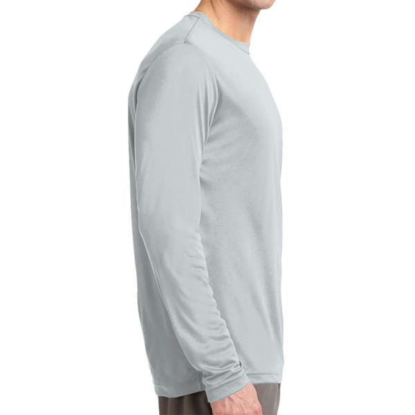 Sport Tek Tall Long Sleeve PosiCharge ® Competitor Tee, White, Right Side view