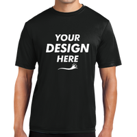 Sport Tek Tall PosiCharge ® Competitor Tee, Black, Front view, Mockup