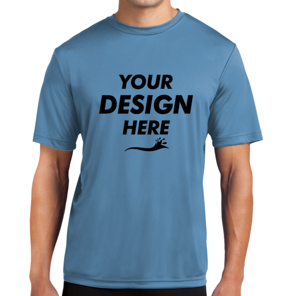 Sport Tek Tall PosiCharge ® Competitor Tee, Carolina Blue, Front view, Mockup