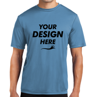 Sport Tek Tall PosiCharge ® Competitor Tee, Carolina Blue, Front view, Mockup