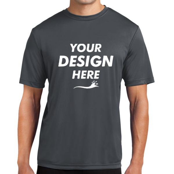 Sport Tek Tall PosiCharge ® Competitor Tee, Iron Grey, Front view, Mockup