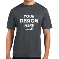 Sport Tek Tall PosiCharge ® Competitor Tee, Iron Grey, Front view, Mockup