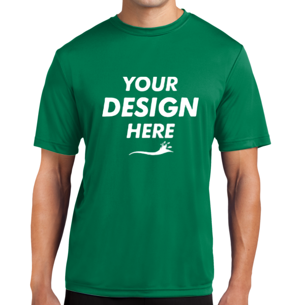 Sport Tek Tall PosiCharge ® Competitor Tee, Kelly Green, Front view, Mockup