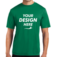 Sport Tek Tall PosiCharge ® Competitor Tee, Kelly Green, Front view, Mockup