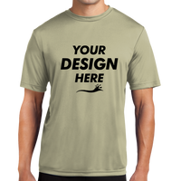 Sport Tek Tall PosiCharge ® Competitor Tee, Sand, Front view, Mockup