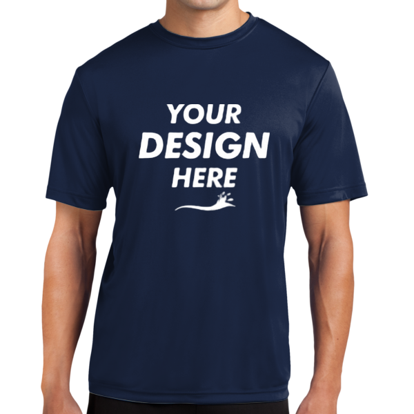 Sport Tek Tall PosiCharge ® Competitor Tee, True Navy, Front view, Mockup