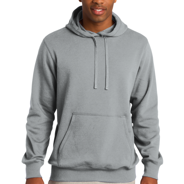 Sport Tek Tall Pullover Hooded Sweatshirt, Athletic Heather, Front view