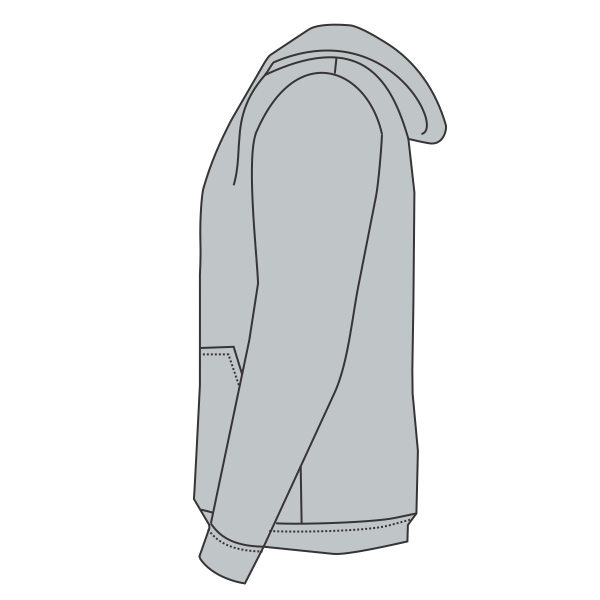 Sport Tek Tall Pullover Hooded Sweatshirt, Athletic Heather, Left Side view