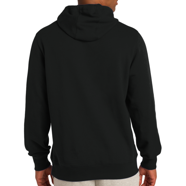 Sport Tek Tall Pullover Hooded Sweatshirt, Black, Back view