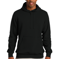 Sport Tek Tall Pullover Hooded Sweatshirt, Black, Front view