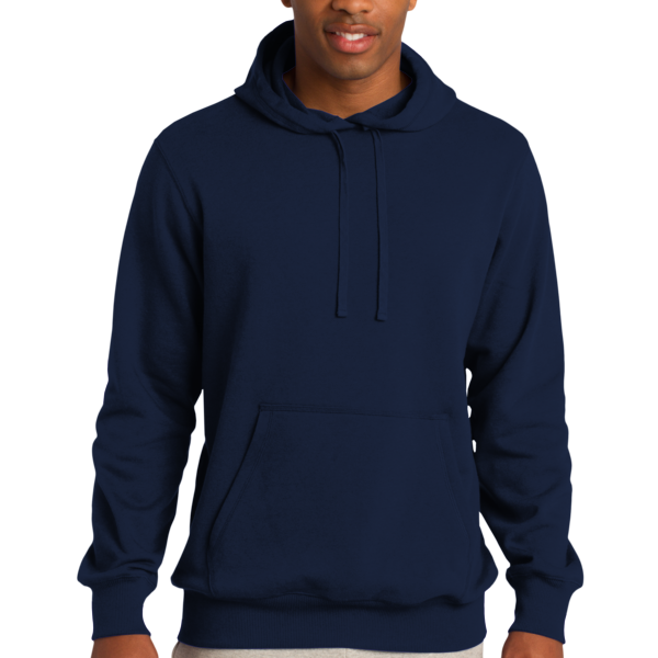 Sport Tek Tall Pullover Hooded Sweatshirt, True Navy, Front view
