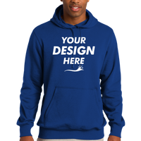 Sport Tek Tall Pullover Hooded Sweatshirt, True Royal, Front view, Mockup