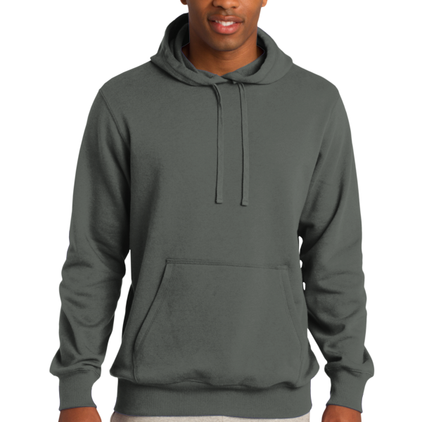 Sport Tek Tall Pullover Hooded Sweatshirt, Vintage Heather, Front view