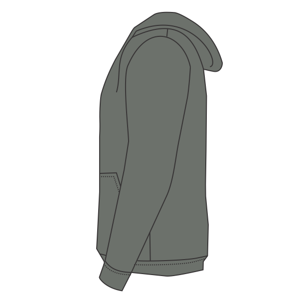 Sport Tek Tall Pullover Hooded Sweatshirt, Vintage Heather, Left Side view