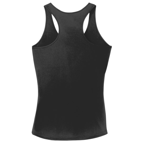 Sport Tek Women's PosiCharge ® Competitor Racerback Tank, Black, Back view