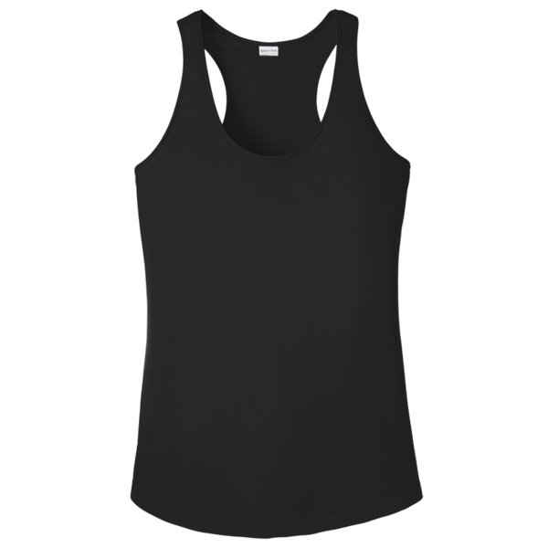 Sport Tek Women's PosiCharge ® Competitor Racerback Tank, Black, Front view