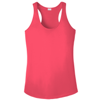 Sport Tek Women's PosiCharge ® Competitor Racerback Tank, Hot Coral, Front view