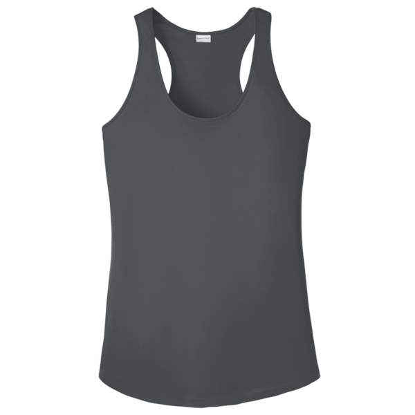 Sport Tek Women's PosiCharge ® Competitor Racerback Tank, Iron Grey, Front view