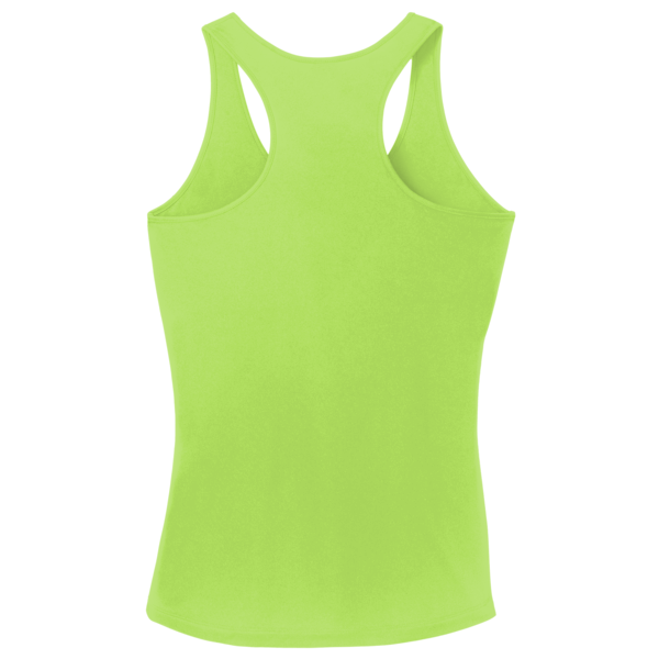 Sport Tek Women's PosiCharge ® Competitor Racerback Tank, Lime Shock, Back view