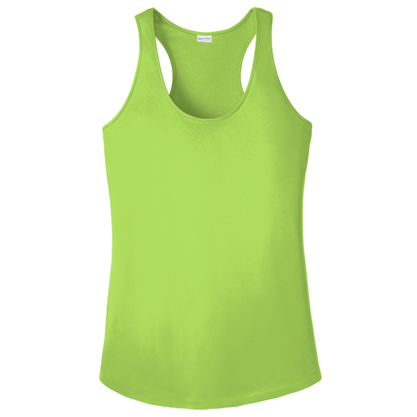Sport Tek Women's PosiCharge ® Competitor Racerback Tank, Lime Shock, Front view
