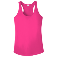 Sport Tek Women's PosiCharge ® Competitor Racerback Tank, Neon Pink, Front view