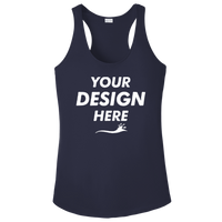 Sport Tek Women's PosiCharge ® Competitor Racerback Tank, True Navy, Front view, Mockup
