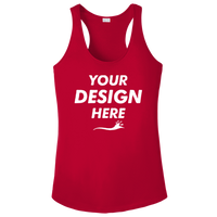 Sport Tek Women's PosiCharge ® Competitor Racerback Tank, True Red, Front view, Mockup